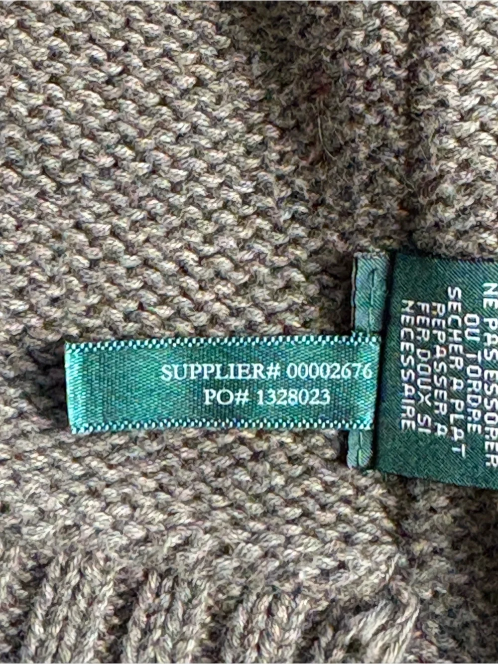 Lauren Ralph Lauren Brown Toggle Cardigan Sweater Shawl Collar Knit Casual XL